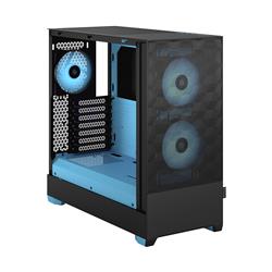 FRACTAL DESIGN Pop Air RGB Black Cyan Core TG ATX High-Airflow Clear Tempered Glass Window Mid Tower Computer Case