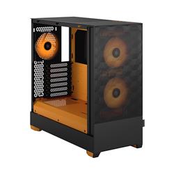 FRACTAL DESIGN Pop Air RGB Black Orange Core TG ATX High-Airflow Clear Tempered Glass Window Mid Tower Computer Case