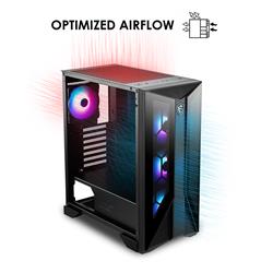 MSI MPG GUNGNIR 120R, ATX Mid Tower, USD 3.1 Type-C x 1, USB 3.1 Gen1 x 2, Fan Included x 4, ARGB(Open Box)