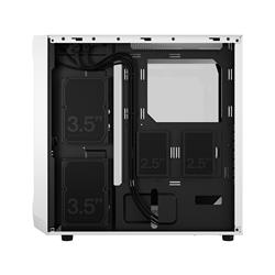 FRACTAL DESIGN Focus 2 White ATX mATX Mini ITX Clear Tinted Tempered Glass Mid Tower Computer Case