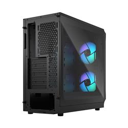 FRACTAL DESIGN Focus 2 RGB Black ATX mATX Mini ITX Clear Tinted Tempered Glass Mid Tower Computer Case