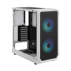 Fractal Design Focus 2 RGB White ATX mATX Mini ITX Clear Tinted Tempered Glass Mid Tower Computer Case(Open Box)