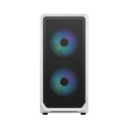 Fractal Design Focus 2 RGB White ATX mATX Mini ITX Clear Tinted Tempered Glass Mid Tower Computer Case(Open Box)