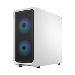 Fractal Design Focus 2 RGB White ATX mATX Mini ITX Clear Tinted Tempered Glass Mid Tower Computer Case(Open Box)