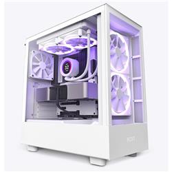 oîtier NZXT H5 Elite ATX de milieu de tour compact (blanc/noir