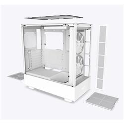 oîtier NZXT H5 Elite ATX de milieu de tour compact (blanc/noir