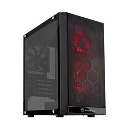 SilverStone Technology SST-PS15B-RGB Micro-ATX Computer Case with Tempered Glass and 2 X RGB Front Intake Fans PS15B-RGB(Ope...