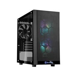 SilverStone Precision PS15 PRO ARGB Tempered Glass ARGB Micro-ATX Case - Black