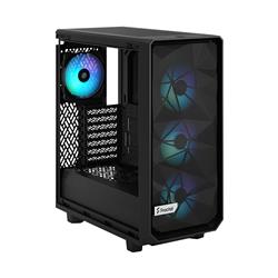 Fractal Design Meshify 2 Compact Lite RGB Black TG High-Airflow Light Tinted Tempered Glass Window PC ATX Mid Tower Computer...