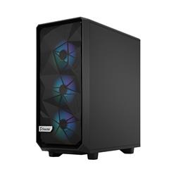 Fractal Design Meshify 2 Compact Lite RGB Black TG High-Airflow Light Tinted Tempered Glass Window PC ATX Mid Tower Computer...