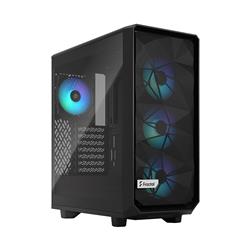 Fractal Design Meshify 2 Compact Lite RGB Black TG High-Airflow Light Tinted Tempered Glass Window PC ATX Mid Tower Computer...