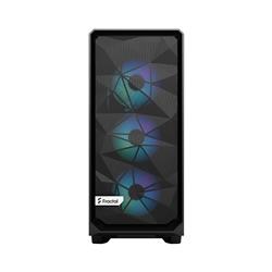 Fractal Design Meshify 2 Compact Lite RGB Black TG High-Airflow Light Tinted Tempered Glass Window PC ATX Mid Tower Computer...