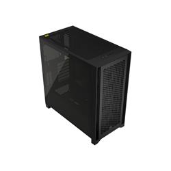 CORSAIR iCUE 4000D RGB Airflow Mid-Tower Case, Black - 3x AF120 RGB ELITE Fans - iCUE Lighting Node PRO Controller - High-Airfl