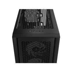 CORSAIR iCUE 4000D RGB Airflow Mid-Tower Case, Black - 3x AF120 RGB ELITE Fans - iCUE Lighting Node PRO Controller - High-Airfl