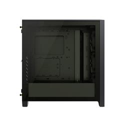 CORSAIR iCUE 4000D RGB Airflow Mid-Tower Case, Black - 3x AF120 RGB ELITE Fans - iCUE Lighting Node PRO Controller - High-Airfl