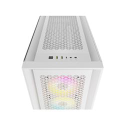 CORSAIR iCUE 5000D RGB Airflow Mid-Tower Case, True White - 3x AF120 RGB ELITE - White Fans - iCUE Lighting Node PRO Control...