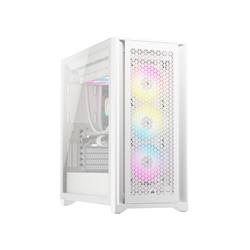 CORSAIR iCUE 5000D RGB Airflow Mid-Tower Case, True White - 3x AF120 RGB ELITE - White Fans - iCUE Lighting Node PRO Control...