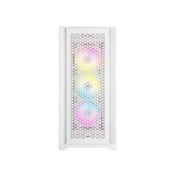 CORSAIR iCUE 5000D RGB Airflow Mid-Tower Case, True White - 3x AF120 RGB ELITE - White Fans - iCUE Lighting Node PRO Control...