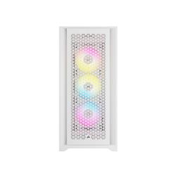 CORSAIR iCUE 5000D RGB Airflow Mid-Tower Case, True White - 3x AF120 RGB ELITE - White Fans - iCUE Lighting Node PRO Control...