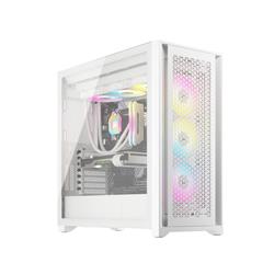 CORSAIR iCUE 5000D RGB Airflow Mid-Tower Case, True White - 3x AF120 RGB ELITE - White Fans - iCUE Lighting Node PRO Control...