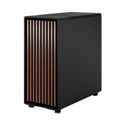 FRACTAL DESIGN North ATX mATX Mid Tower PC Case - Charcoal Black Chassis with Walnut Front and Mesh Side Panel