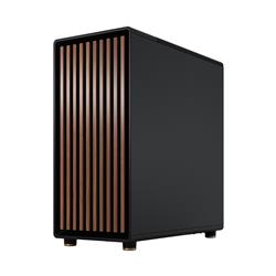 FRACTAL DESIGN North ATX mATX Mid Tower PC Case - Charcoal Black Chassis with Walnut Front and Mesh Side Panel