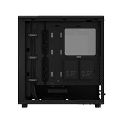 FRACTAL DESIGN North ATX mATX Mid Tower PC Case - Charcoal Black Chassis with Walnut Front and Light Tinted TG Side Panel