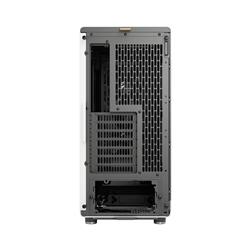 FRACTAL DESIGN North ATX mATX Mid Tower PC Case - Chalk White Chassis with Oak Front and Mesh Side Panel