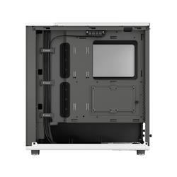 FRACTAL DESIGN North ATX mATX Mid Tower PC Case - Chalk White Chassis with Oak Front and Mesh Side Panel