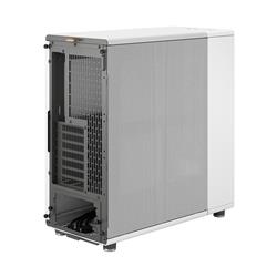 FRACTAL DESIGN North ATX mATX Mid Tower PC Case - Chalk White Chassis with Oak Front and Mesh Side Panel