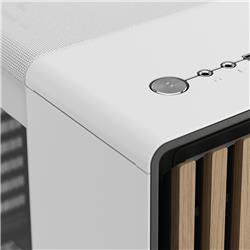 FRACTAL DESIGN North ATX mATX Mid Tower PC Case - Chalk White Chassis with Oak Front and Light Tinted TG Side Panel