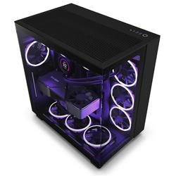 NZXT H9 Flow DUAL-CHAMBER MID-TOWER AIRFLOW CASE - Black(Open Box)