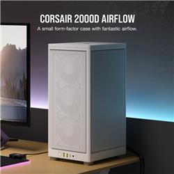 CORSAIR 2000D Airflow Mini-ITX Case, White