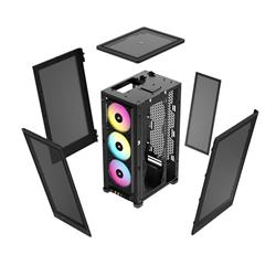 CORSAIR iCUE 2000D RGB Airflow Mini-ITX Case, Black(Open Box)