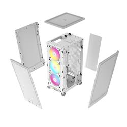 CORSAIR iCUE 2000D RGB Airflow Mini-ITX Case, White(Open Box)