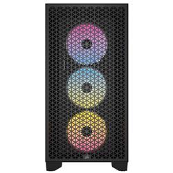 CORSAIR 3000D RGB Tempered Glass Mid-Tower, Black, 3x AR120 RGB Fans