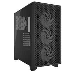 CORSAIR 3000D RGB Tempered Glass Mid-Tower, Black, 3x AR120 RGB Fans