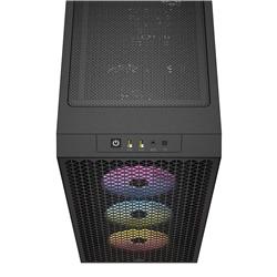 CORSAIR 3000D RGB Tempered Glass Mid-Tower, Black, 3x AR120 RGB Fans