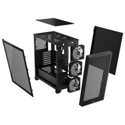 CORSAIR 3000D RGB Tempered Glass Mid-Tower, Black, 3x AR120 RGB Fans