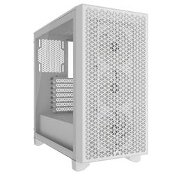 CORSAIR 3000D RGB Tempered Glass Mid-Tower, White, 3x AR120 RGB Fans(Open Box)