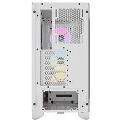 CORSAIR 3000D RGB Tempered Glass Mid-Tower, White, 3x AR120 RGB Fans(Open Box)