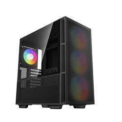 DeepCool CH560 ATX Airflow case, 3x Pre-Installed 140mm ARGB Fans, Black