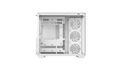 DeepCool CG530 4F WH ATX Panoramic case, White, 4x Pre-installed PWM ARGB fans