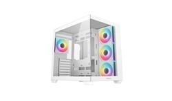 DeepCool CG530 4F WH ATX Panoramic case, White, 4x Pre-installed PWM ARGB fans