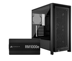 CORSAIR FRAME 4000D Modular Mid-Tower PC Case + RM1000e Power Supply