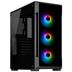 Corsair iCUE 220T RGB Tempered Glass Mid-Tower Smart Case, Black(Open Box)