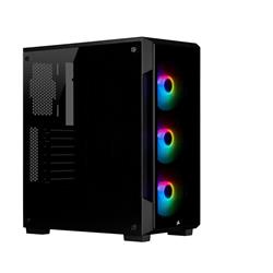 Corsair iCUE 220T RGB Tempered Glass Mid-Tower Smart Case, Black(Open Box)