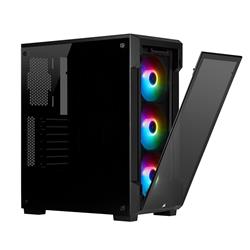 Corsair iCUE 220T RGB Tempered Glass Mid-Tower Smart Case, Black(Open Box)