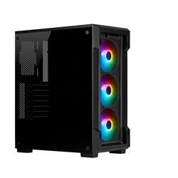 Corsair iCUE 220T RGB Tempered Glass Mid-Tower Smart Case, Black(Open Box)