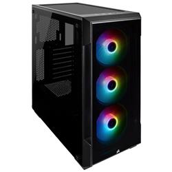 Corsair iCUE 220T RGB Tempered Glass Mid-Tower Smart Case, Black(Open Box)